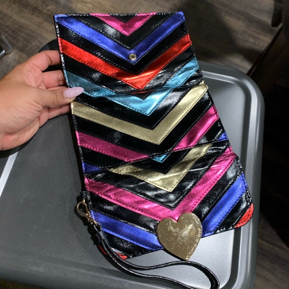 Victoria Secret black pink heart clutch wallet - Picture 5 of 7